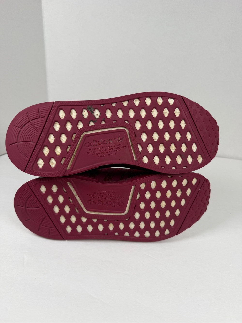 Adidas NMD_R1 Women’s 7.5 Burgundy Boost Knit Sneakers Running Shoes Casual - Picture 7 of 11